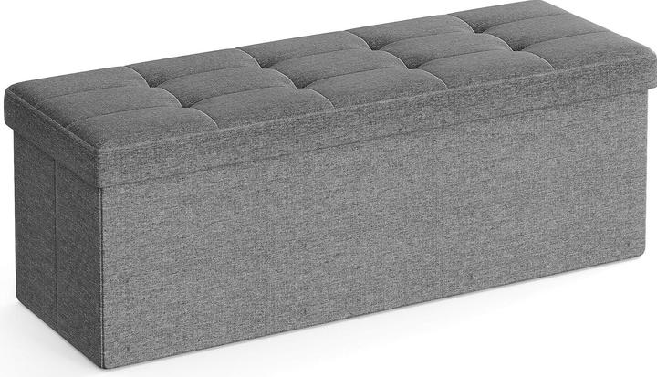 Produktbild Songmics Sitzbank Stauraum Klappbar 300kg Belastbar Schiefergrau (110 cm)