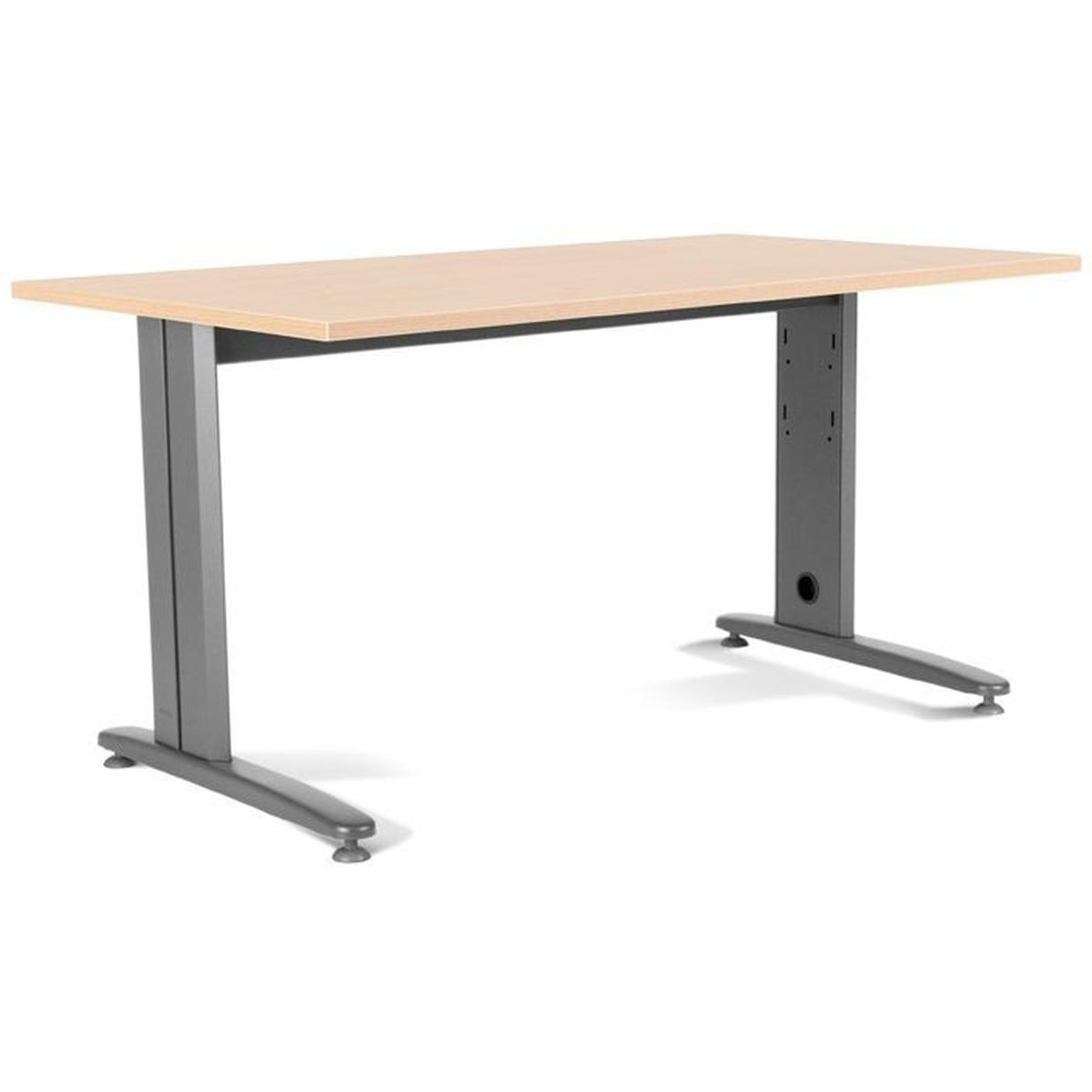 Rocada, Schreibtisch, Schreibtisch Metal BxTxH 160x80x72cm Gestell grau Platte Melamin buche (160 x 80 x 72 cm)