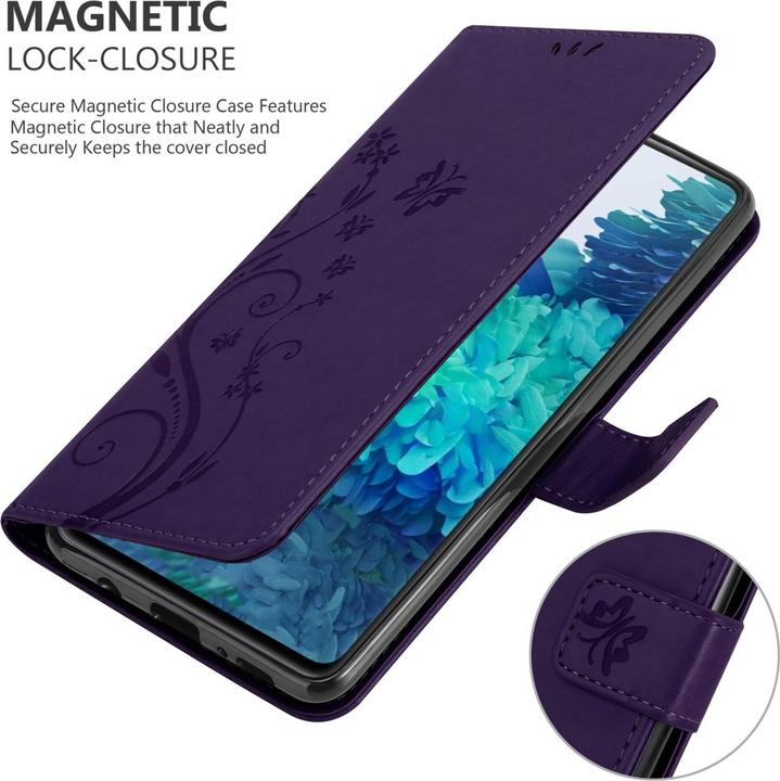 Actual product image Cadorabo Flower Book Case for Samsung Galaxy S20 FE (Samsung Galaxy S20 FE)