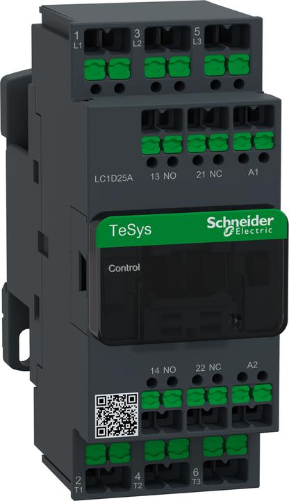 Actual product image Schneider Leistungsschütz LC1D LC1D25AP7 3p +1S+1Ö 11 kW 25 A 400VAC3 Spule