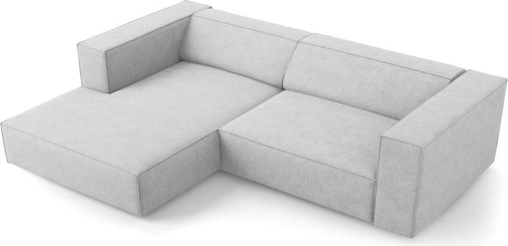 Actual product image Cosmopolitan Design Left Corner Sofa, "Arendal", 3 Seats, Light Grey, 224x166x70 Made in Europe (3-seater, Corner sofa)