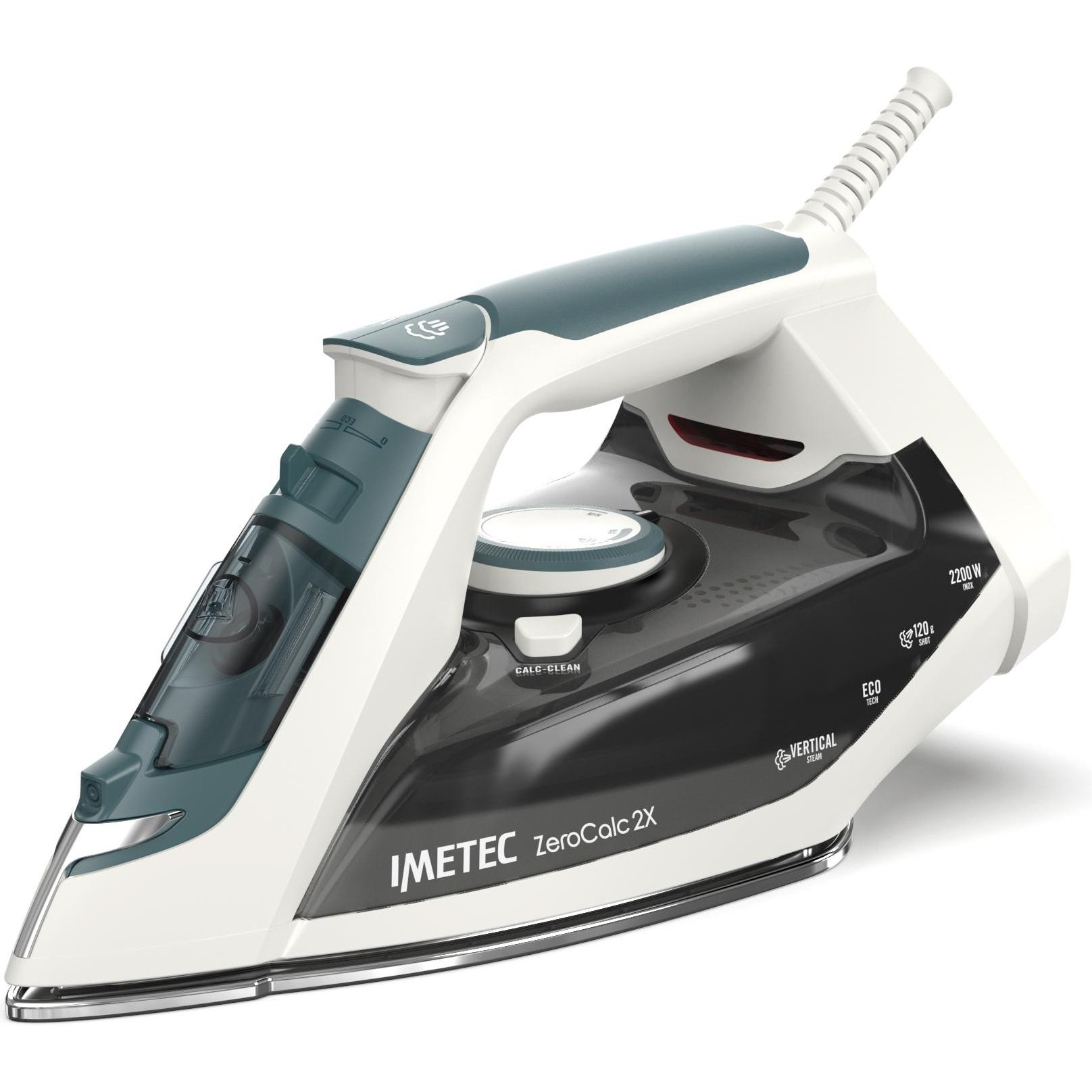 Imetec ZeroCalc Z1 2500 Dampf- und Trockenbügeleisen Edelstahl Teeblattfarbe (2200 W, 120 g/min) (9006)