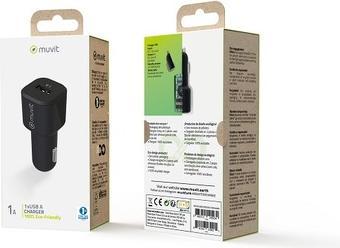 Actual product image Muvit For Change Chargeur Voiture 1 USB 1a (5w) Noir