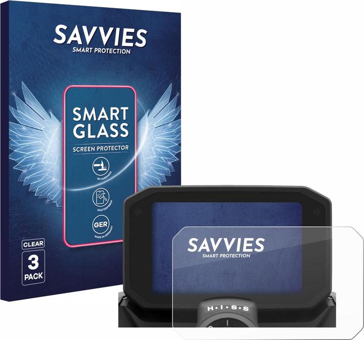 Actual product image Savvies 3x Smart Glass - 9H Hybrid Glass Screen Protector for Honda Hornet CB/NC 2025