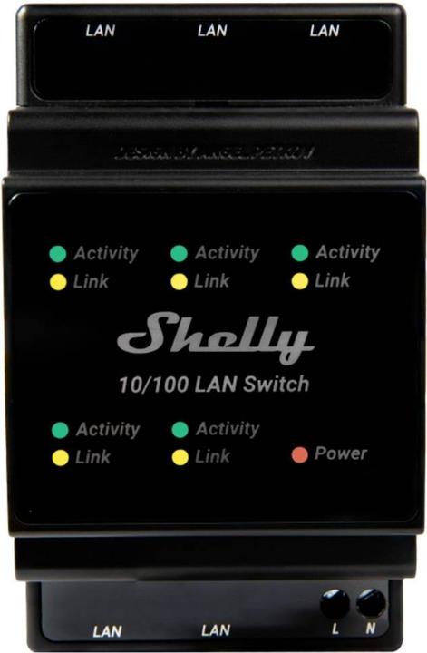 Actual product image Shelly LAN Switch (5 ports)