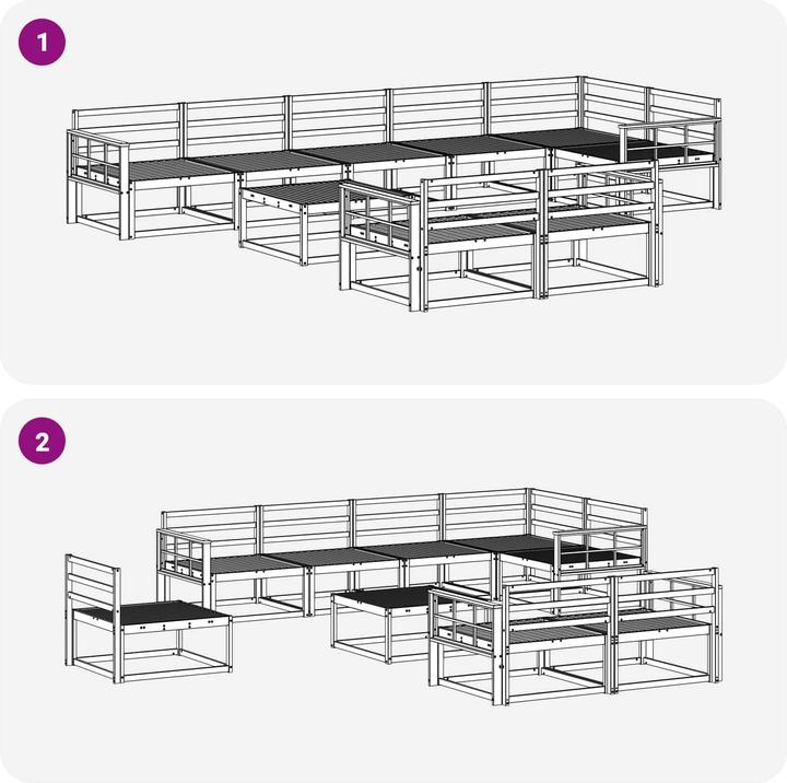 Produktbild vidaXL Outdoor-Sofa