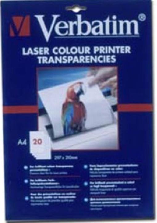 Produktbild Verbatim Transparentfolien für Farblaserdrucker (20 x, A4)