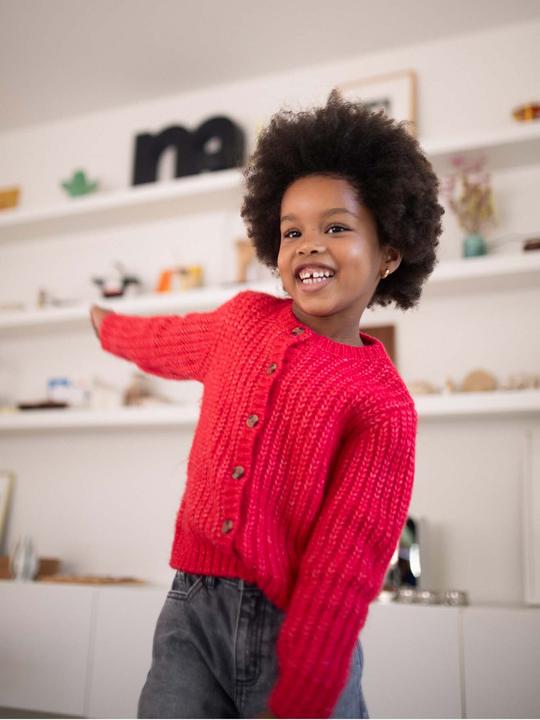 Produktbild Vertbaudet Flauschige Mädchen Strickjacke (116)