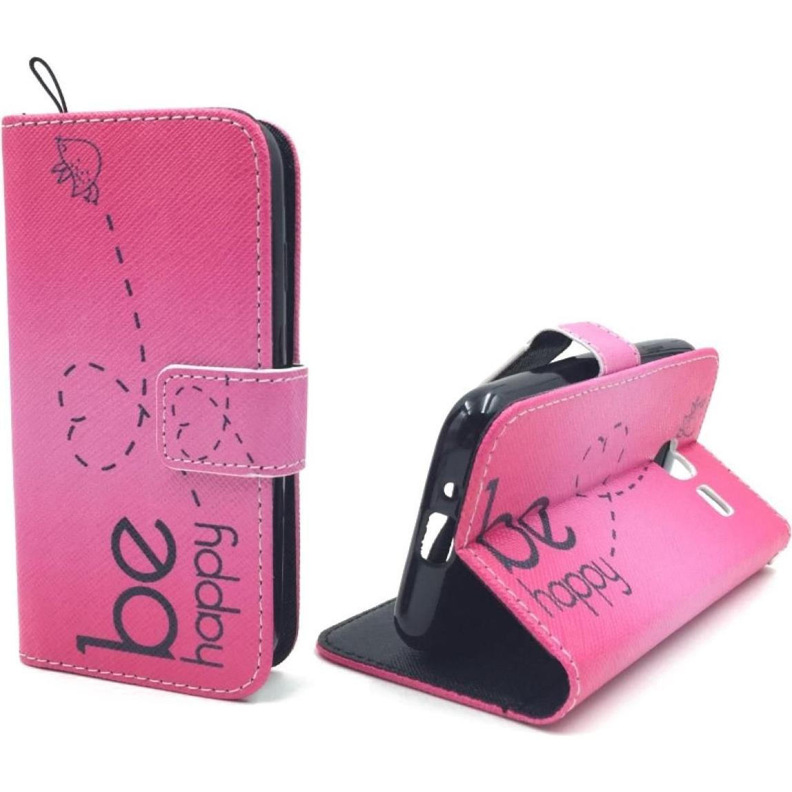 Thumbnail - König Design Schutz Hülle für Samsung Galaxy J1 Mini Be Happy Pink Tasche Case + 1 Panzer Schutz Glas (Samsung Galaxy J1...