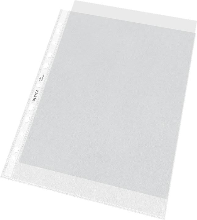 Produktbild Leitz Prospekthülle Standard, A4, PP, genarbt, 0,09 mm oben offen, dokumentenecht, Lochung: Euroloch (A4, 100x)