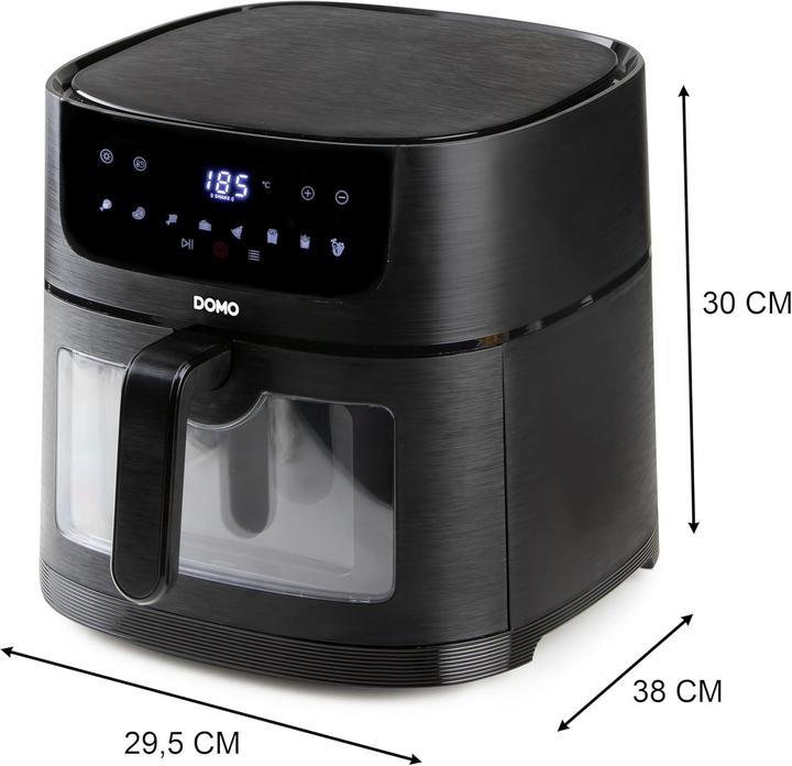 Immagine prodotto Domo Friggitrice ad aria calda Deli-freyer 1800W con display, rivestimento antiaderente, protezione