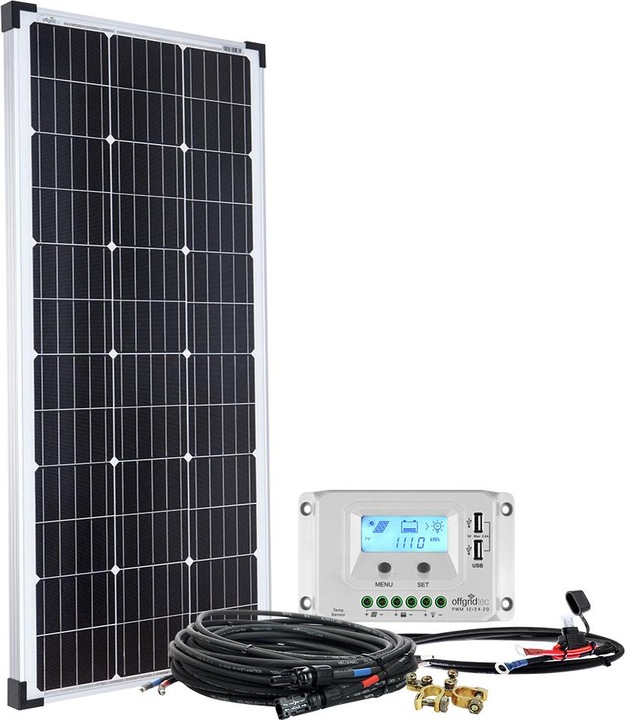 Offgridtec ® basicPremium-L 100W solar system 12V complete system (100 W)