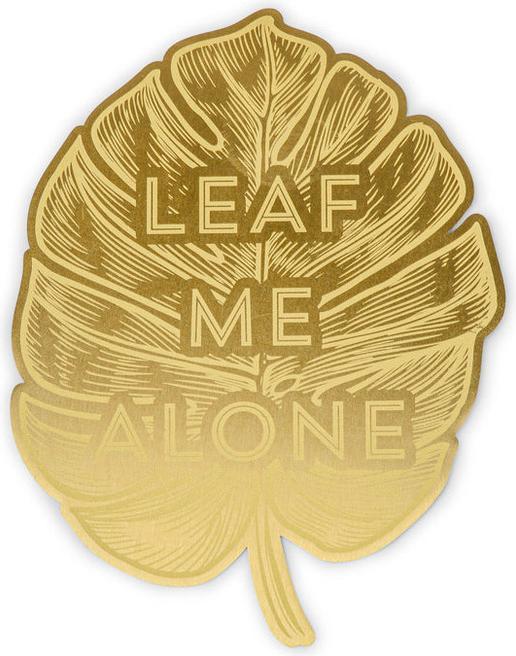 Actual product image Designworks Vintage Sass Brass Bookmark - Leaf Me Alone
