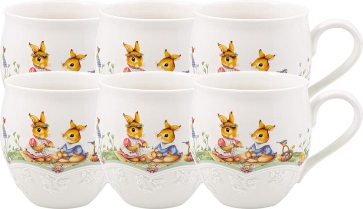 Produktbild Villeroy & Boch Multipack Spring Fantasy Becher mit Henkel, Blumenwiese - 6 Stück (500 ml, 6x)