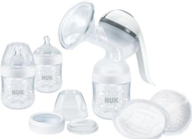 Produktbild NUK Nature Sense Still-Set mit Temperature Control, zum Abpumpen, Aufbewahren und Füttern, weiss