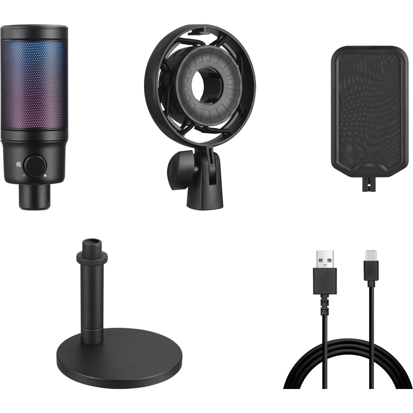 Thumbnail - Sandberg Streamer USB Microphone RGB, Mikrofon