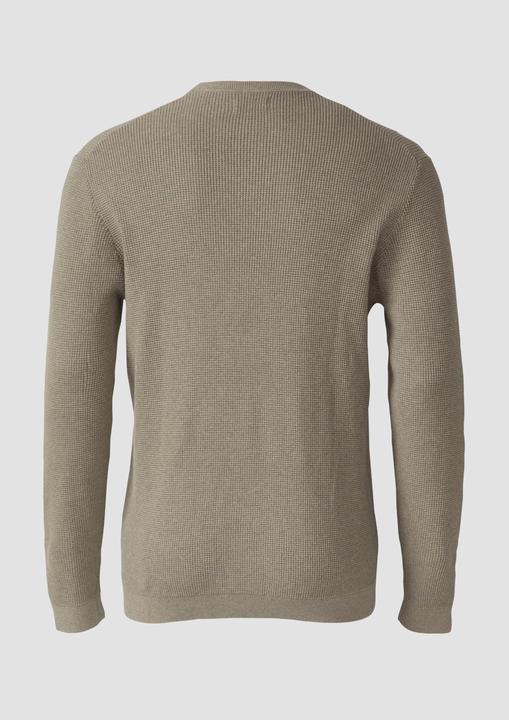 Produktbild s.Oliver Strickpullover Strukturmix-Pullover aus reiner Baumwolle (XXL)