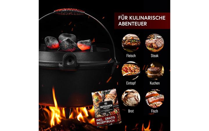 Immagine prodotto Gusskönig Gusskoenig Dutch Oven Set 9 l-Deckelheber-Schrubber