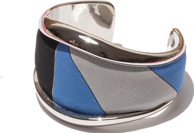 Produktbild MM33 Bangle blue stripes (5% Silber, 95% Messing)