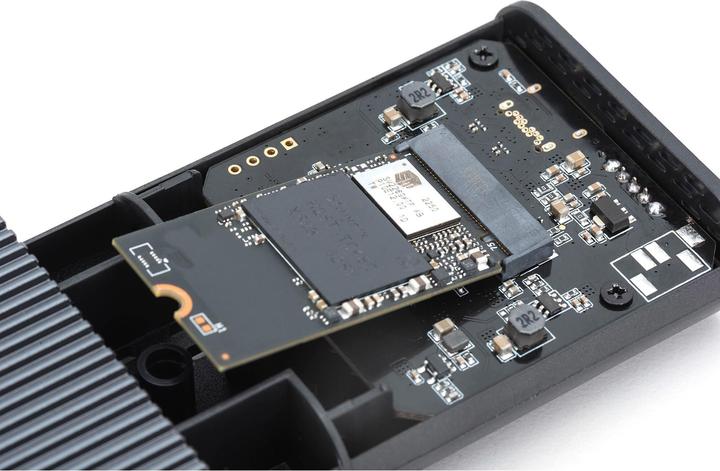 Produktbild Digitus USB M.2 Festplattengehäuse, SDD, extern, NVMe, 40Gbps, USB 4.0, Aluminium, toolfree (M.2 2230, M.2 2242, M.2 2260, M.2 2280)