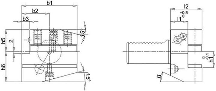 Actual product image Magni FORTIS VDI Radial tool holder left B2 50x32mm