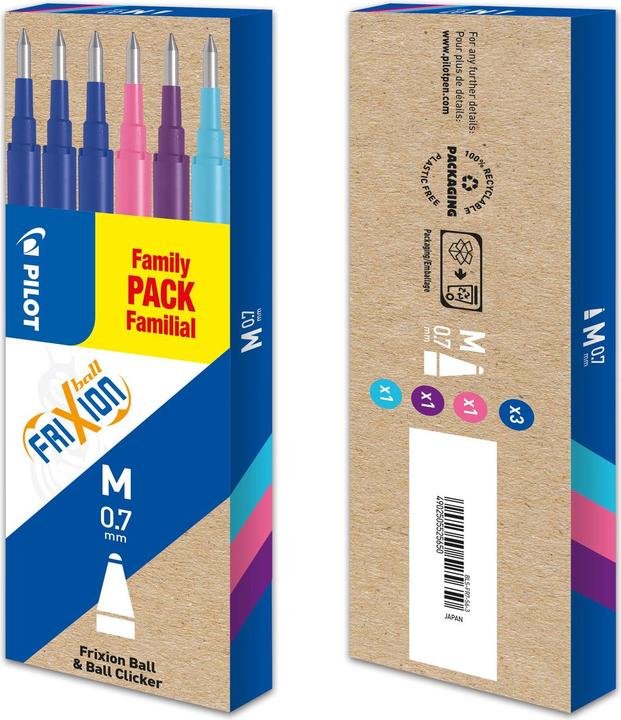 Produktbild Pilot FriXion Refill (6 Stück, Mehrfarbig, 0.35 mm)