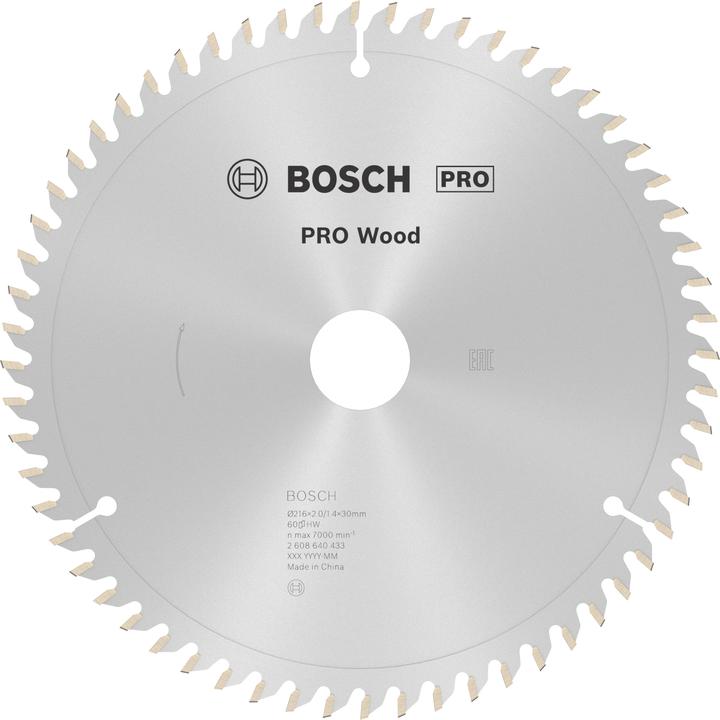Produktbild Bosch Professional Zubehör PRO Wood Kreissägeblatt, 216 x 2 x 30 mm