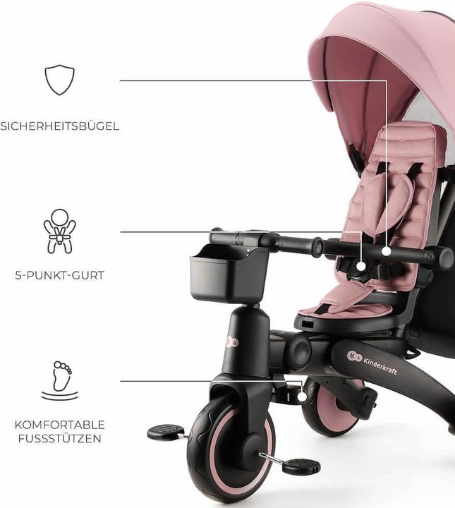Actual product image KinderKraft Tricycle JAZZ 2 PINK