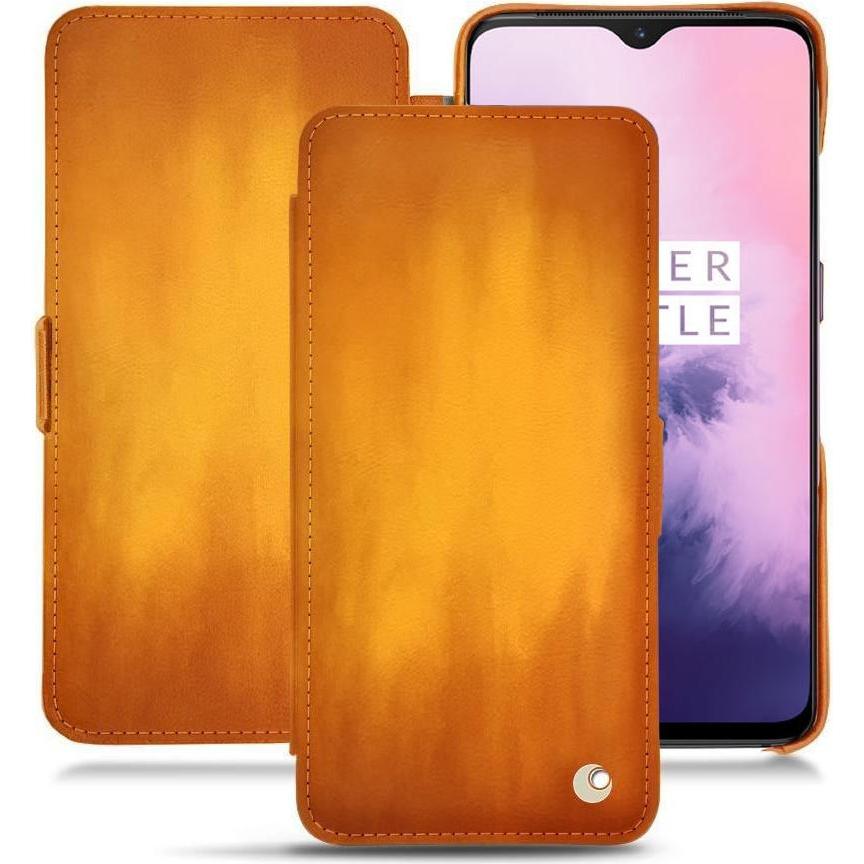 Noreve Lederschutzhülle horizontal (OnePlus 7), Smartphone Hülle, Orange