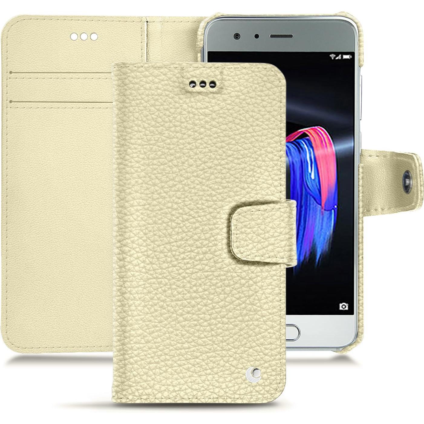 Noreve Lederschutzhülle Wallet (Honor 9), Smartphone Hülle, Weiss