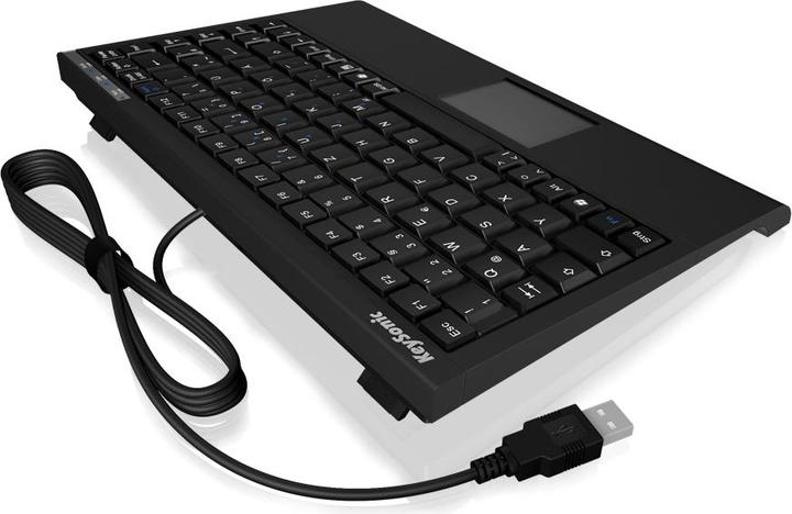 Actual product image KeySonic TAS ACK-540U+ Corded (DE) MINI Touchpad SoftSkin bw (DE, Cable)