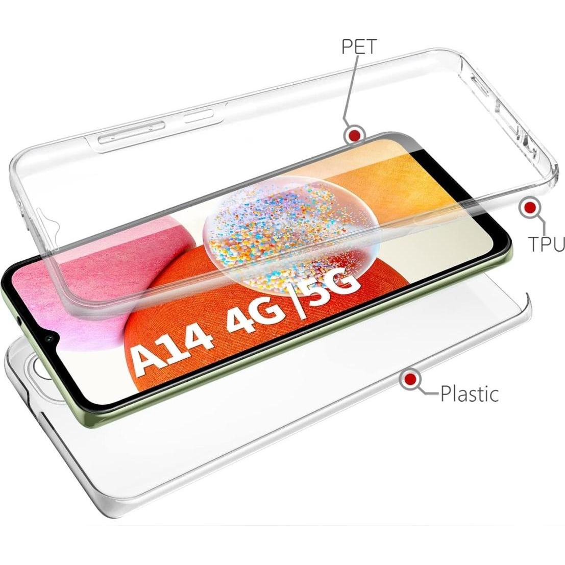 Thumbnail - Screenguard 360° Screen & Body Protector Samsung Galaxy A14 5G Hülle mit Folie (Samsung Galaxy A14 5G), Smartphone Hülle...