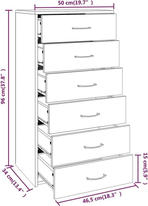Image du produit vidaXL Catalina (50 x 50 x 96 cm)
