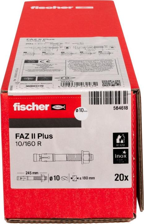 Produktbild Fischer Bolzenanker FAZ II Plus 10/160 R (20 Stk.)