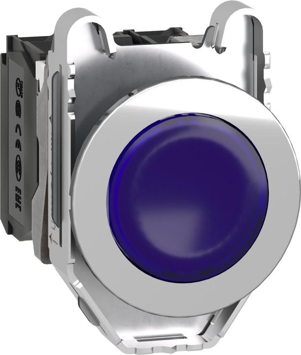Actual product image Schneider Electric XB4FW36M5 Illuminated pushbutton 30mm 1OE+1S blue 230V