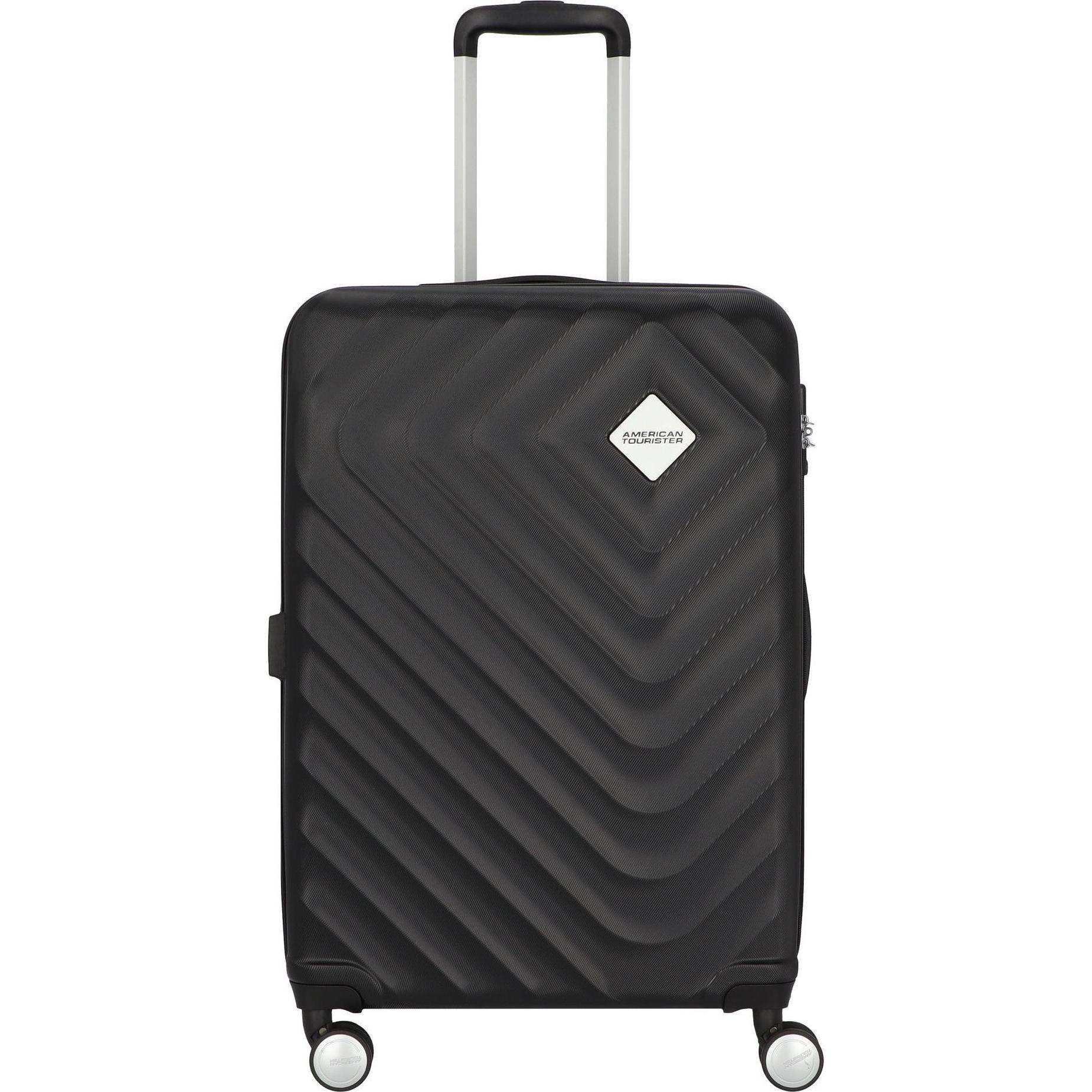 American Tourister, Koffer, Summer Square 4 Rollen Trolley 67 cm, Schwarz, (68 l, M (50 - 90l))