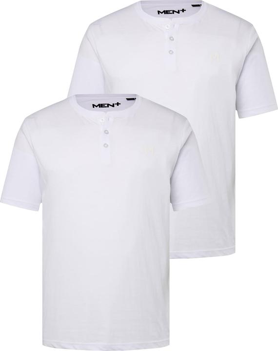 Produktbild Men+ Henley, 2er-Pack, Basic, Halbarm, Rundhals (XXL)