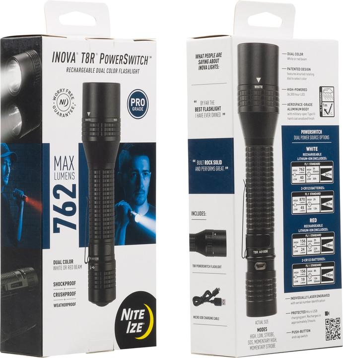 Actual product image Nite Ize INOVA® T8R® PowerSwitch™ Rechargeable (762 lm)