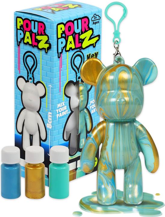 Produktbild Pour Palz DIY Mini Paint Bear w/keychain, ast.4, CDU
