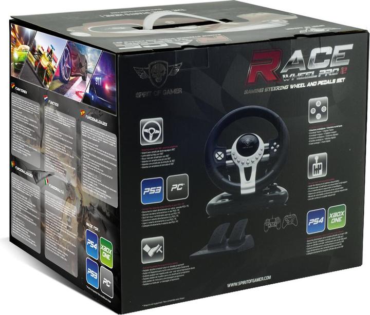 Actual product image Spirit Of Gamer Race Wheel Pro 2 (Xbox Series X, Xbox One S, Xbox Series S, PS3, PC, PS4, Xbox One X)