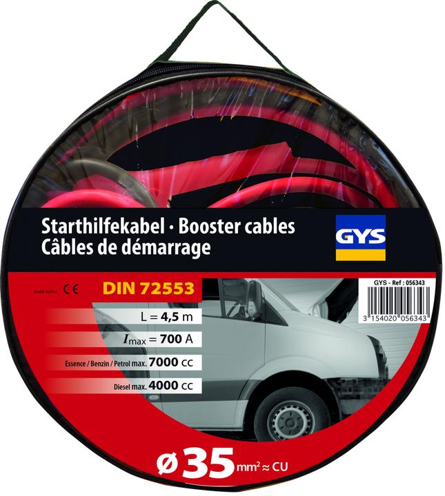 Image du produit GYS Câble de démarrage, 35 mm², 700 A, 2 x 4,5 m (700 A)