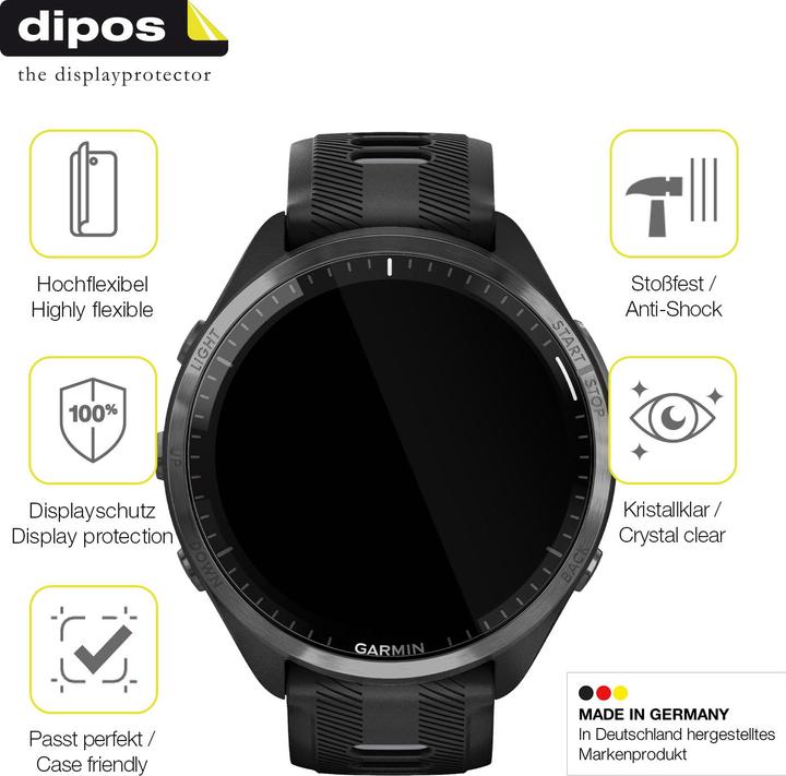 Immagine prodotto Dipos 3D Full-Cover Pellicola Protettiva (Garmin Forerunner 965)