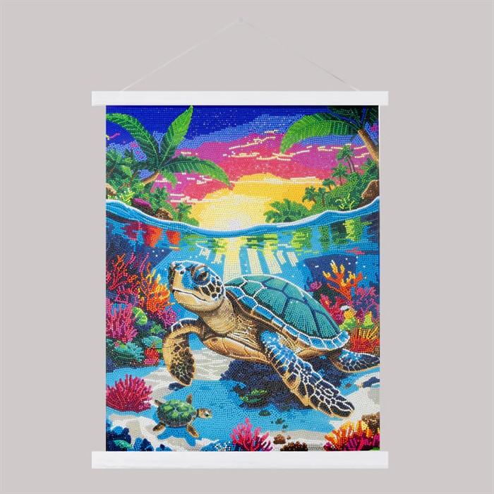 Produktbild Craft Buddy Tropical Turtle Paradise, 40x50cm Crystal Art Scroll