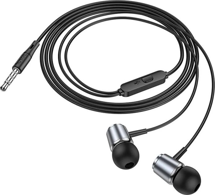 Immagine prodotto Hoco - Wired Earphones (M108) - Jack 3.5mm with Microphone, 1.2m - Metal Gray (Cablato)