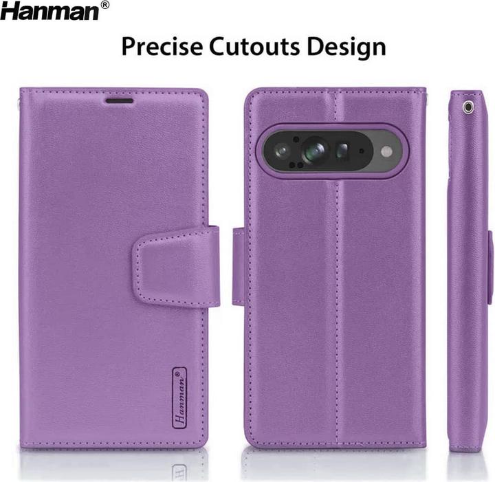 Produktbild Hanman Google Pixel 10 / 10 Pro - Mill Flip Case mit 3 Kartenfächern, lila (Google Pixel 10, Google Pixel 10 Pro)