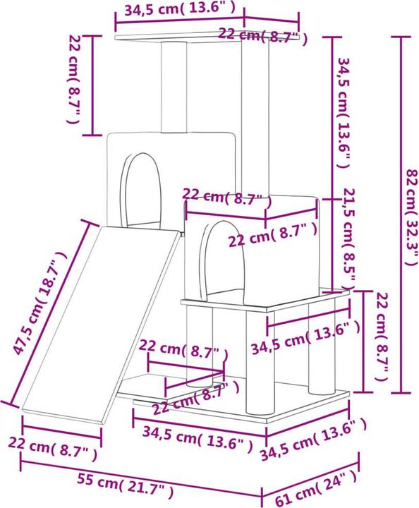 Image du produit vidaXL Silvia (82 cm, Gris clair)
