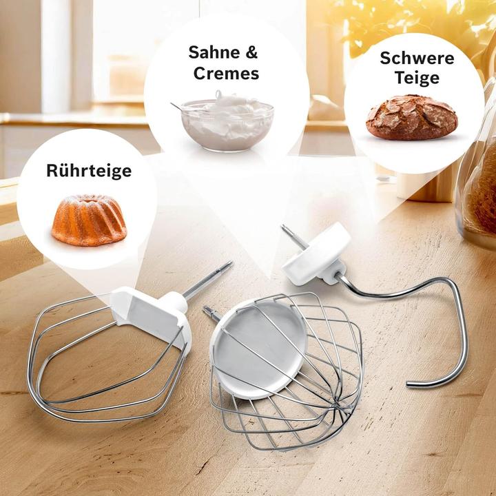 Actual product image Bosch Hausgeräte Series 4, Food processor, MUM 5, 1000 W, white, silver, MUM58210 (1000 W, 3.90 l)