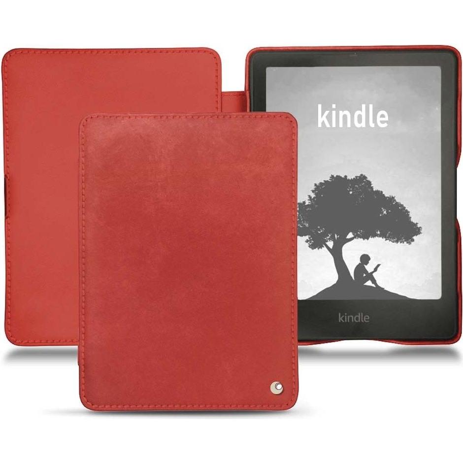 Noreve Lederschutzhülle horizontal (Kindle Signature Edition), Tablet Hülle, Rot