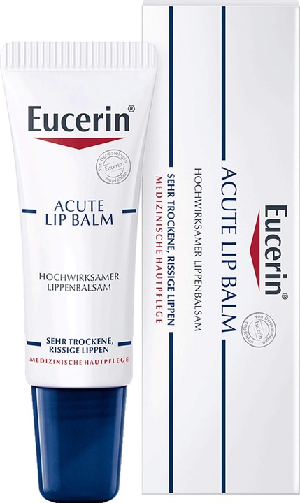 Eucerin Acute Lip Balm Baume très efficace pour les lèvres très sèches, 10 ml de baume (Baume, 10 ml)