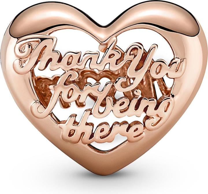 Image du produit Pandora Charm coeur Thank You Mum (Métal, plaqué or rose)